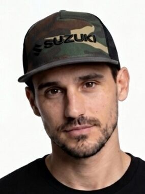Suzuki Camo Mesh Snapback Trucker Hat NWT Genuine Accessories Cap